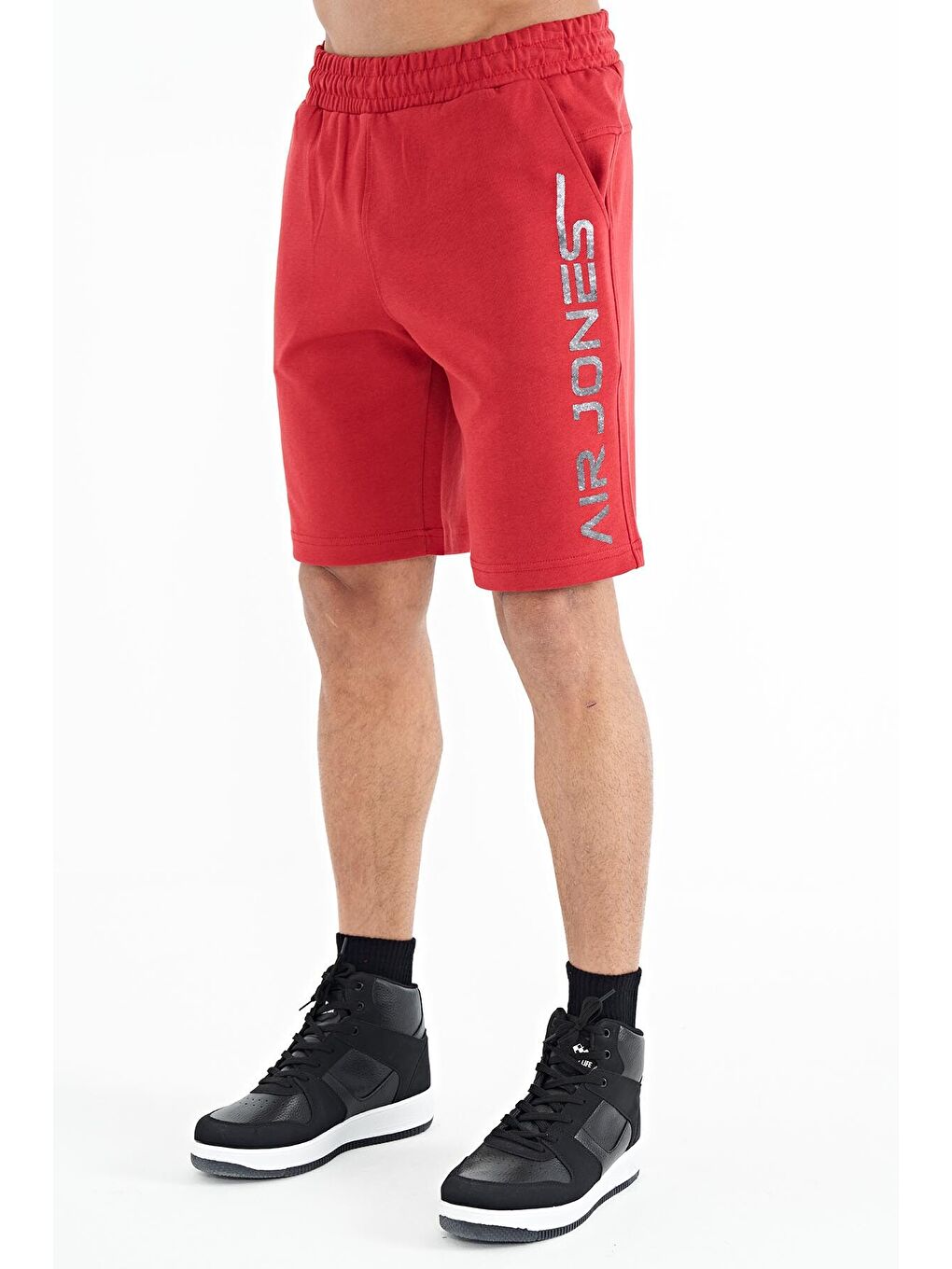 Alva Kırmızı Baskılı Erkek Şort - 81245-2
