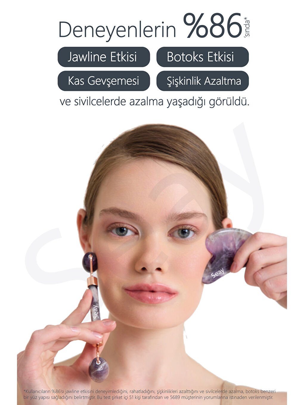 Ametist Taşı Face Roller Ve Ametist Kalp Gua Sha Yüz Masaj Aleti Değerli Doğaltaş Seti Sertifikalı-1