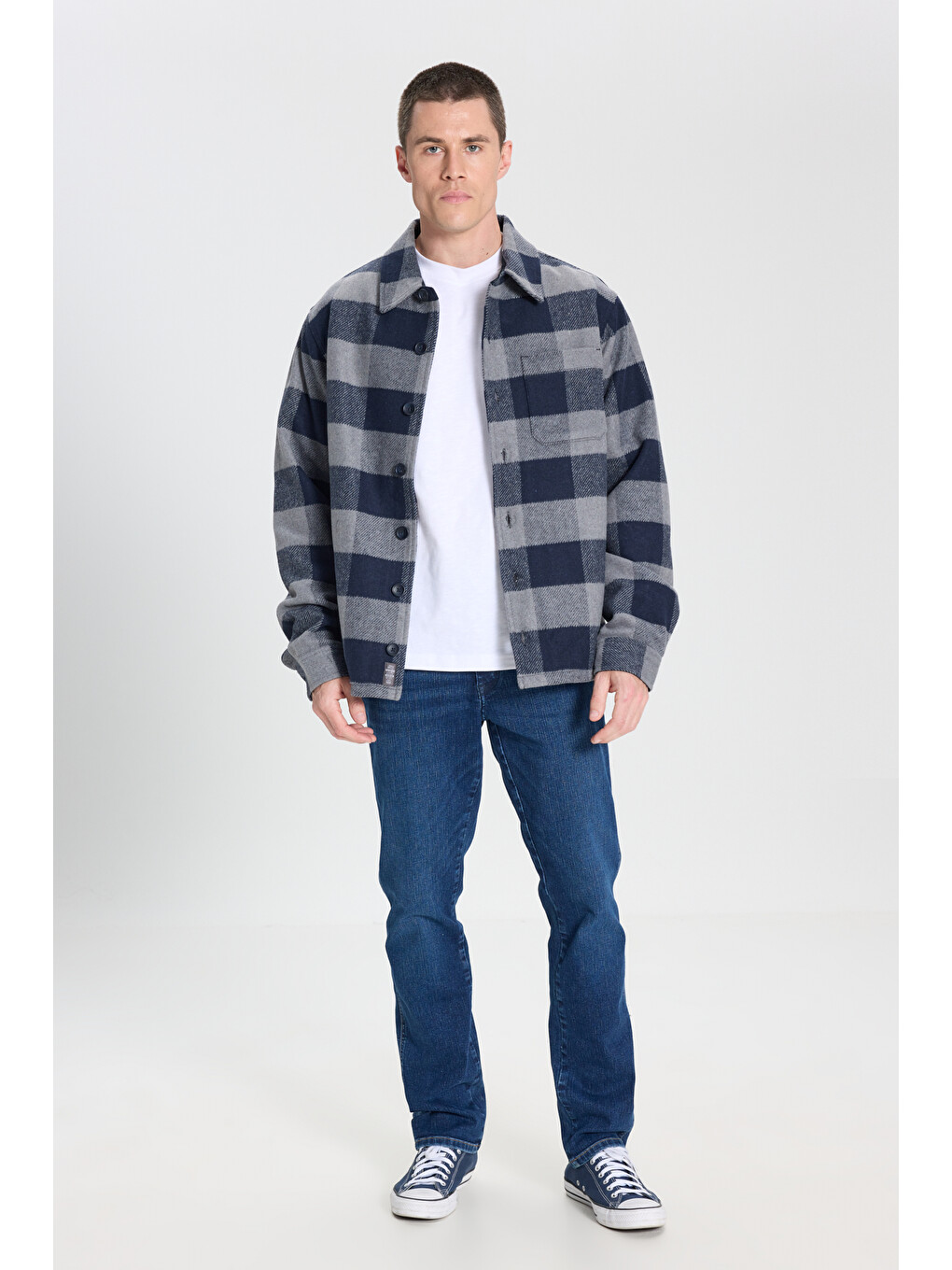 Karışık Loose Fit Rahat Kesim Çok Renkli Sherpa Oduncu Gömlek-2