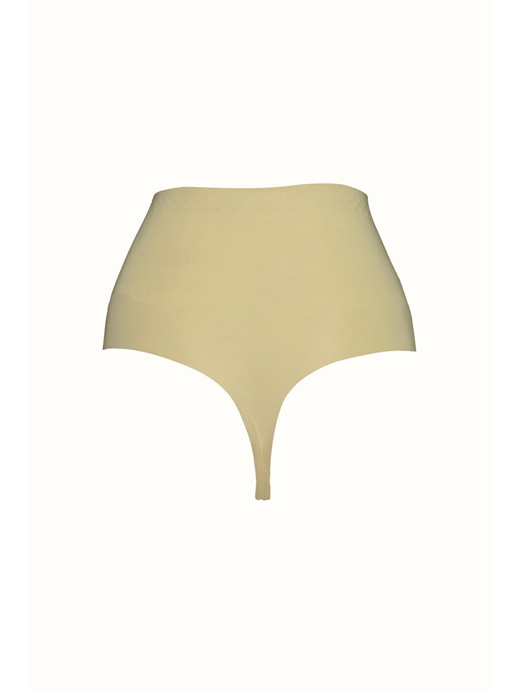 Bej Lazer Kesim Yüksek Bel Dikişsiz String C19206 Ten-1