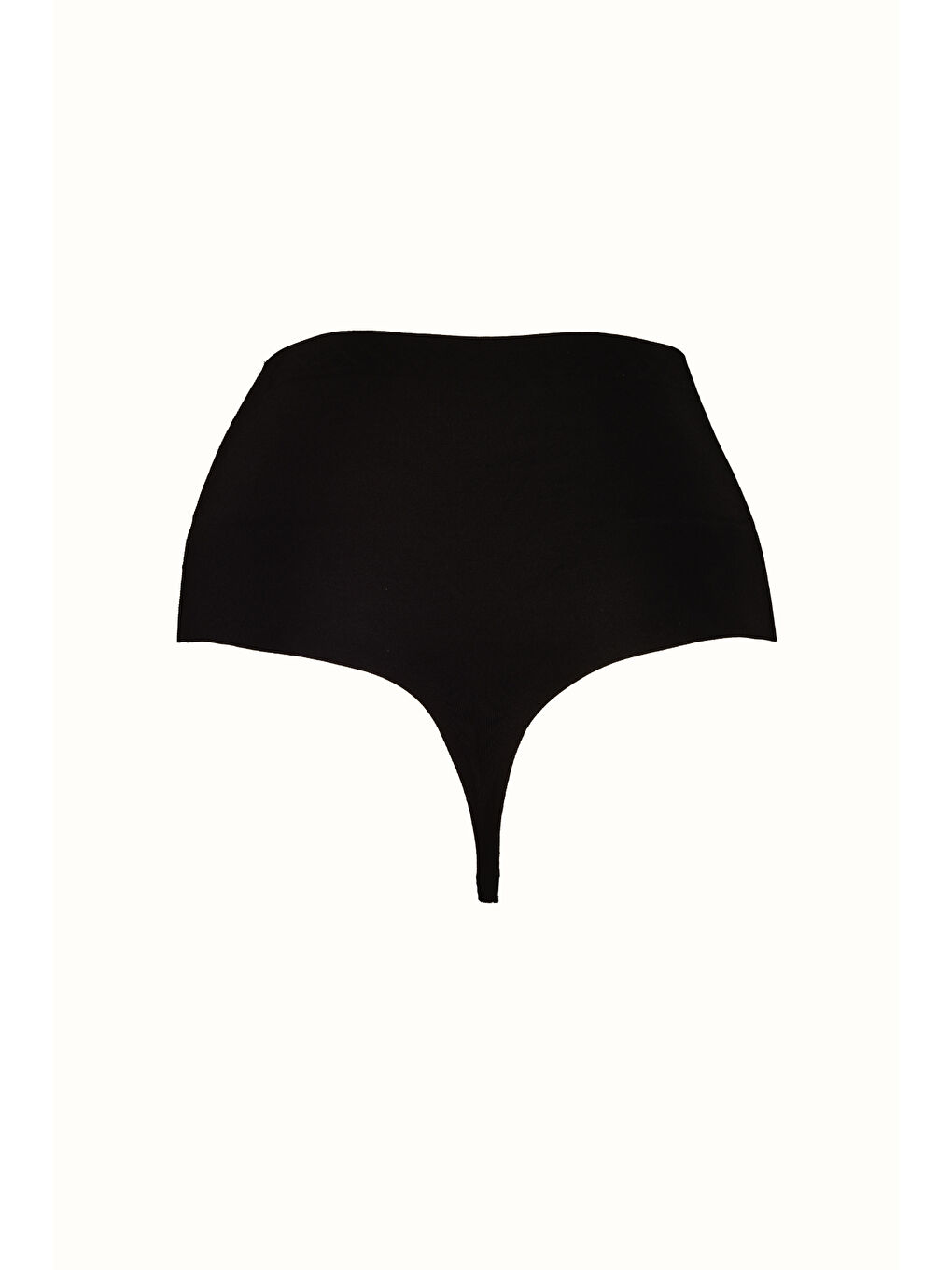 Lazer Kesim Yüksek Bel Dikişsiz String C19206 Siyah-1