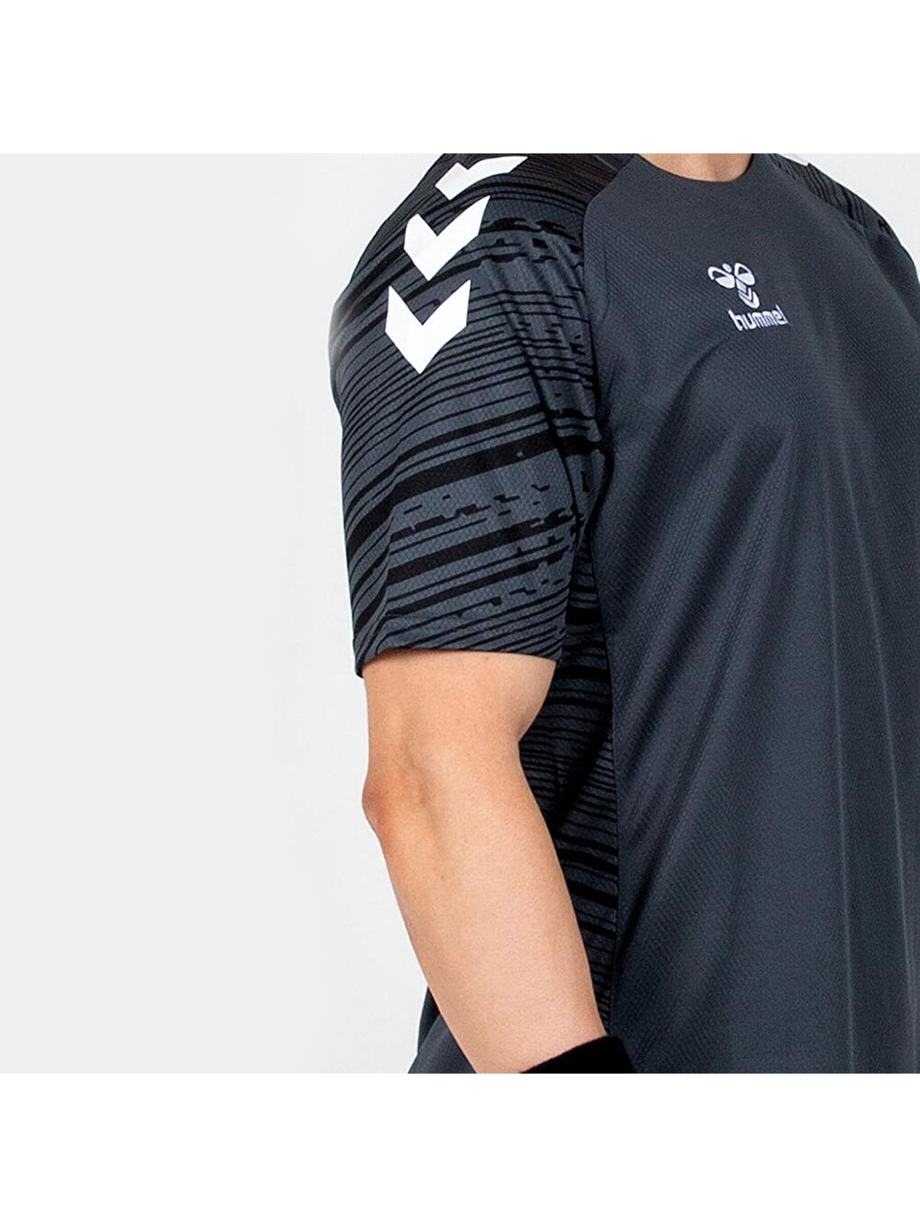 Line Traning Erkek Siyah Bisiklet Yaka Tişört-2