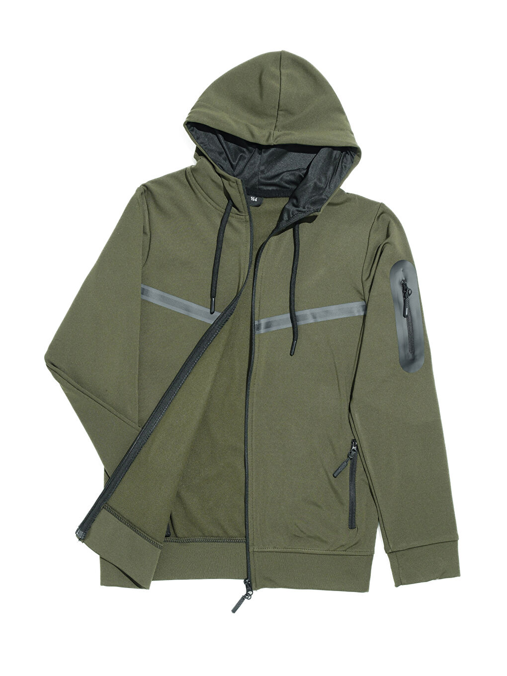 Haki Unısex Dalgıç Kumaş Kapüşonlu Eşofman Takımı ESF 600-7