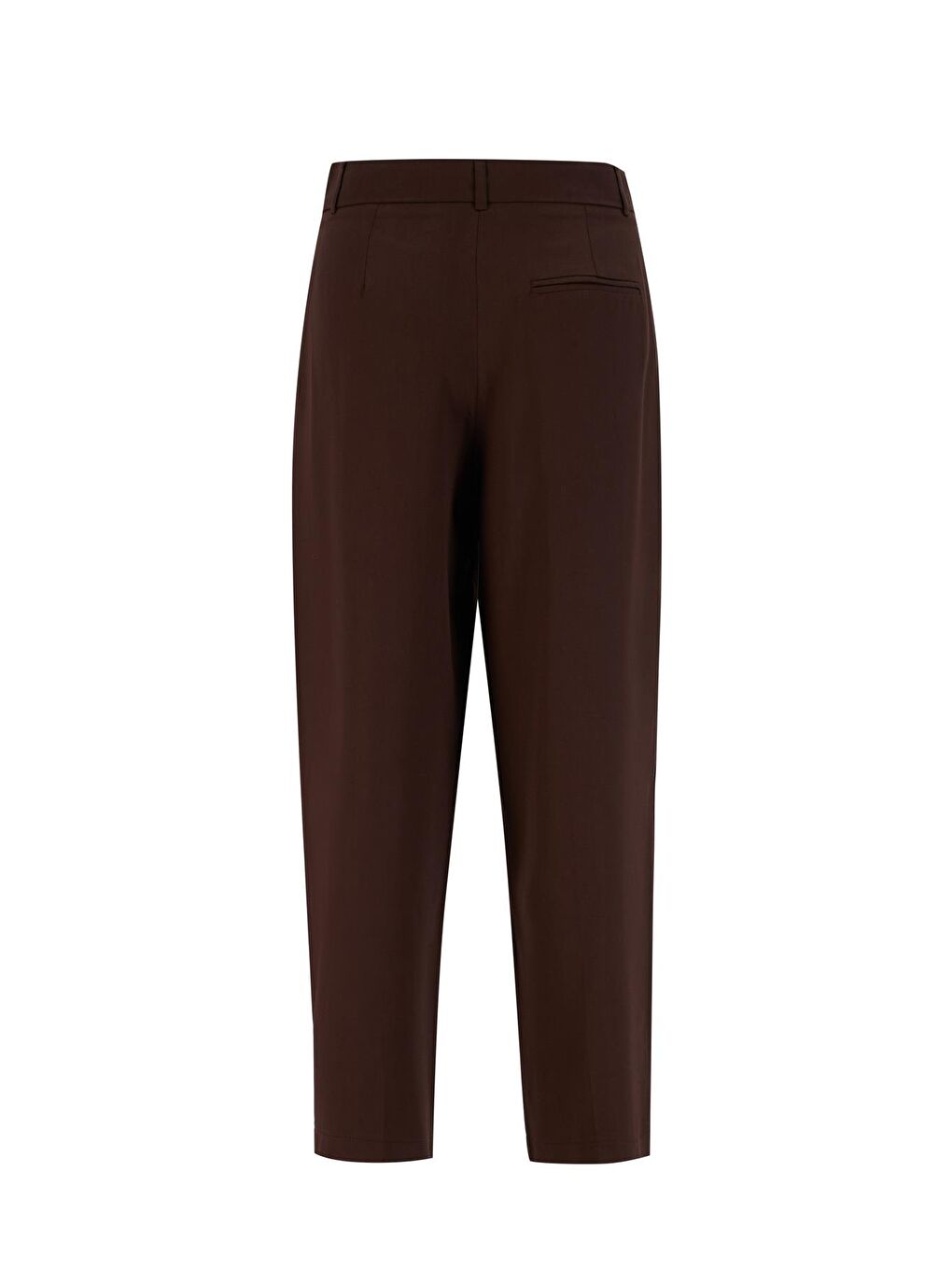 Kahverengi Çift Pileli Pantolon 25Y2816 Açık Kahve-4