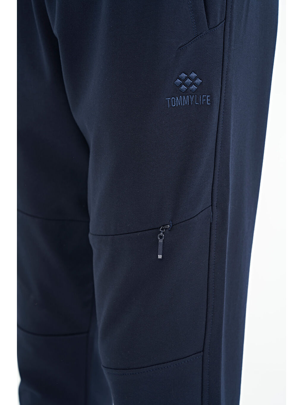 İndigo Gizli Diz Cep Detaylı Standart Kalıp  Joger Eşofman Alt - 84958-2