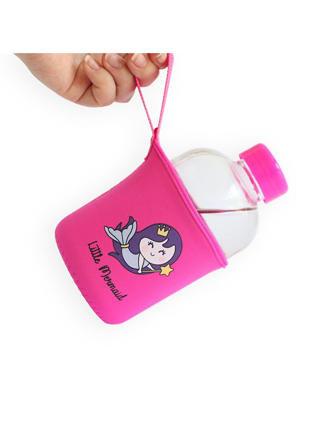 Cam Çocuk Matarası Küçük Deniz Kızı 600 ml-3