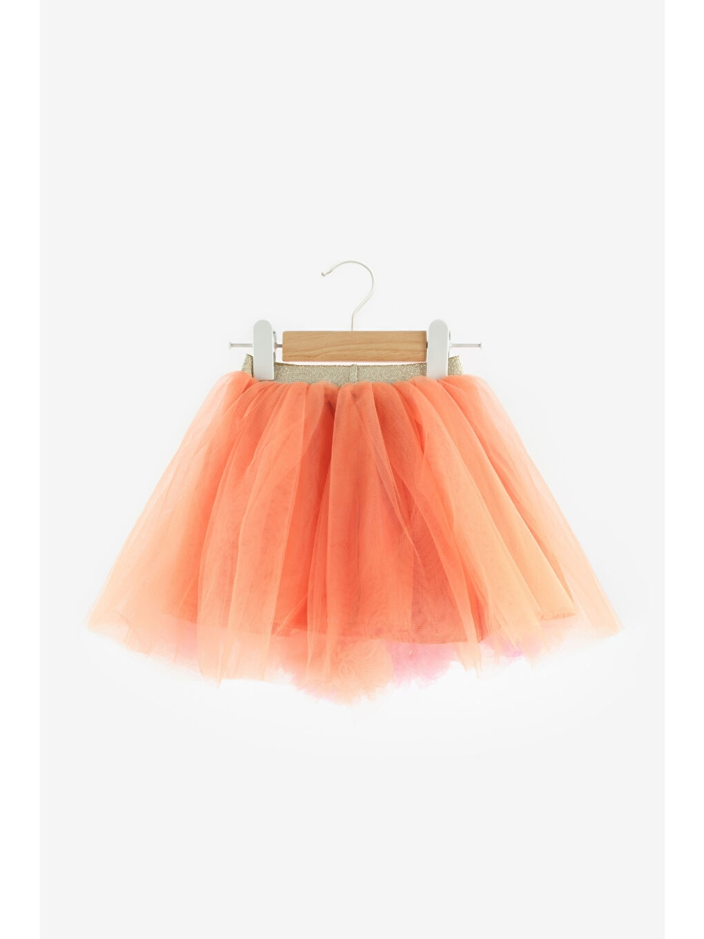 Turuncu Ponpon Detaylı Kız Çocuk Etek - Hilda-4