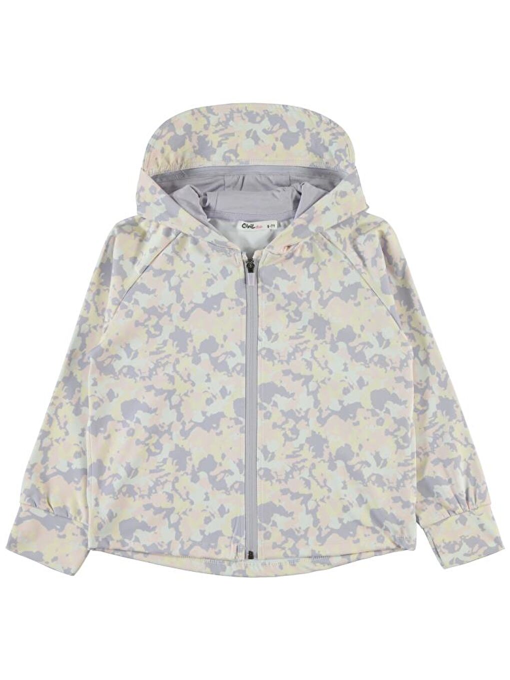 Lila Girls Kamuflaj Baskılı 10-13 Yaş Hırka-3