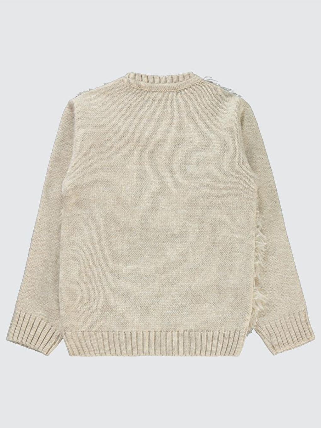 Girls Kız Çocuk Triko Kazak 6-9 Yaş Bej-1