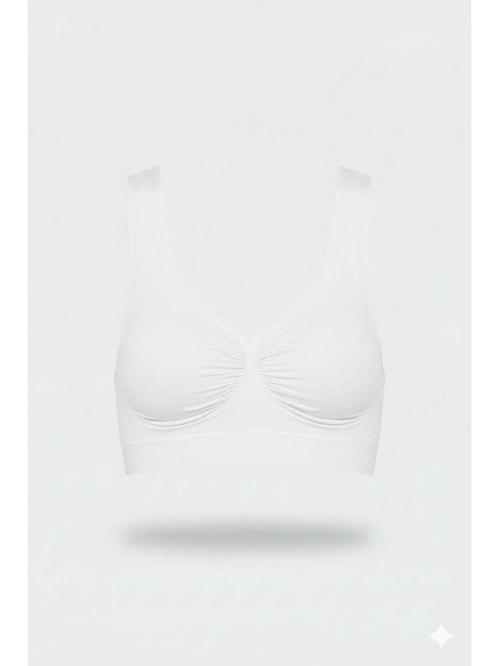C14011 Dikişsiz Sporcu Sütyen Beyaz