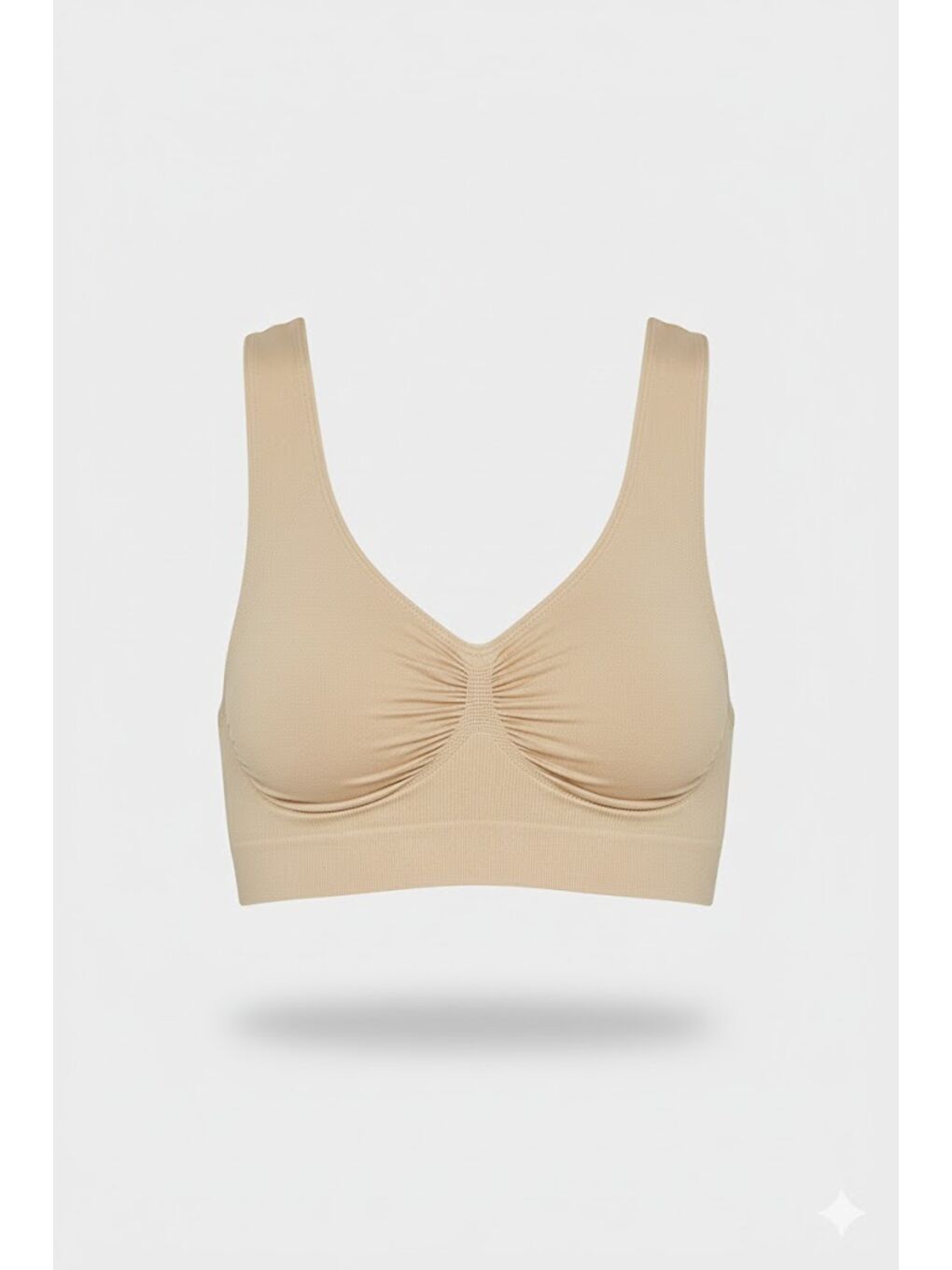 Bej C14011 Dikişsiz Sporcu Sütyen Ten