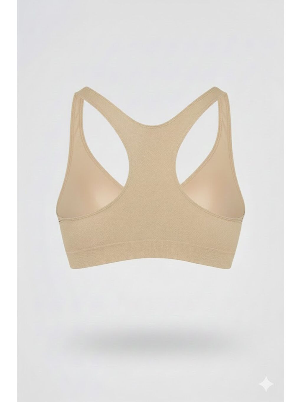 Bej C14011 Dikişsiz Sporcu Sütyen Ten-1