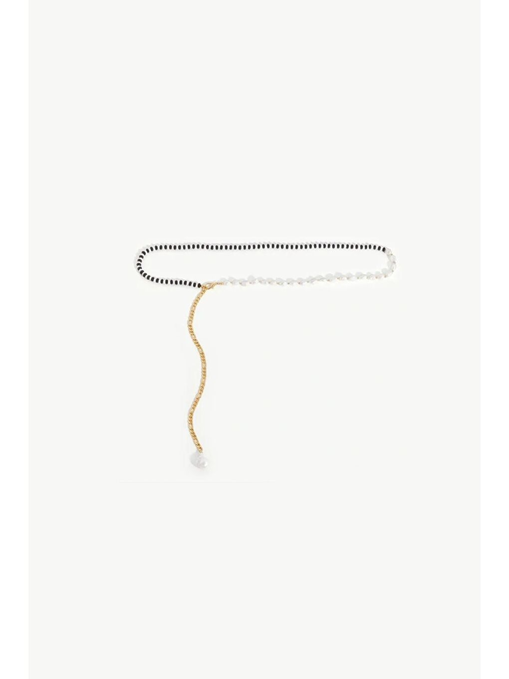 Siyah Palma Barok İncili Zincirli Kemer-4