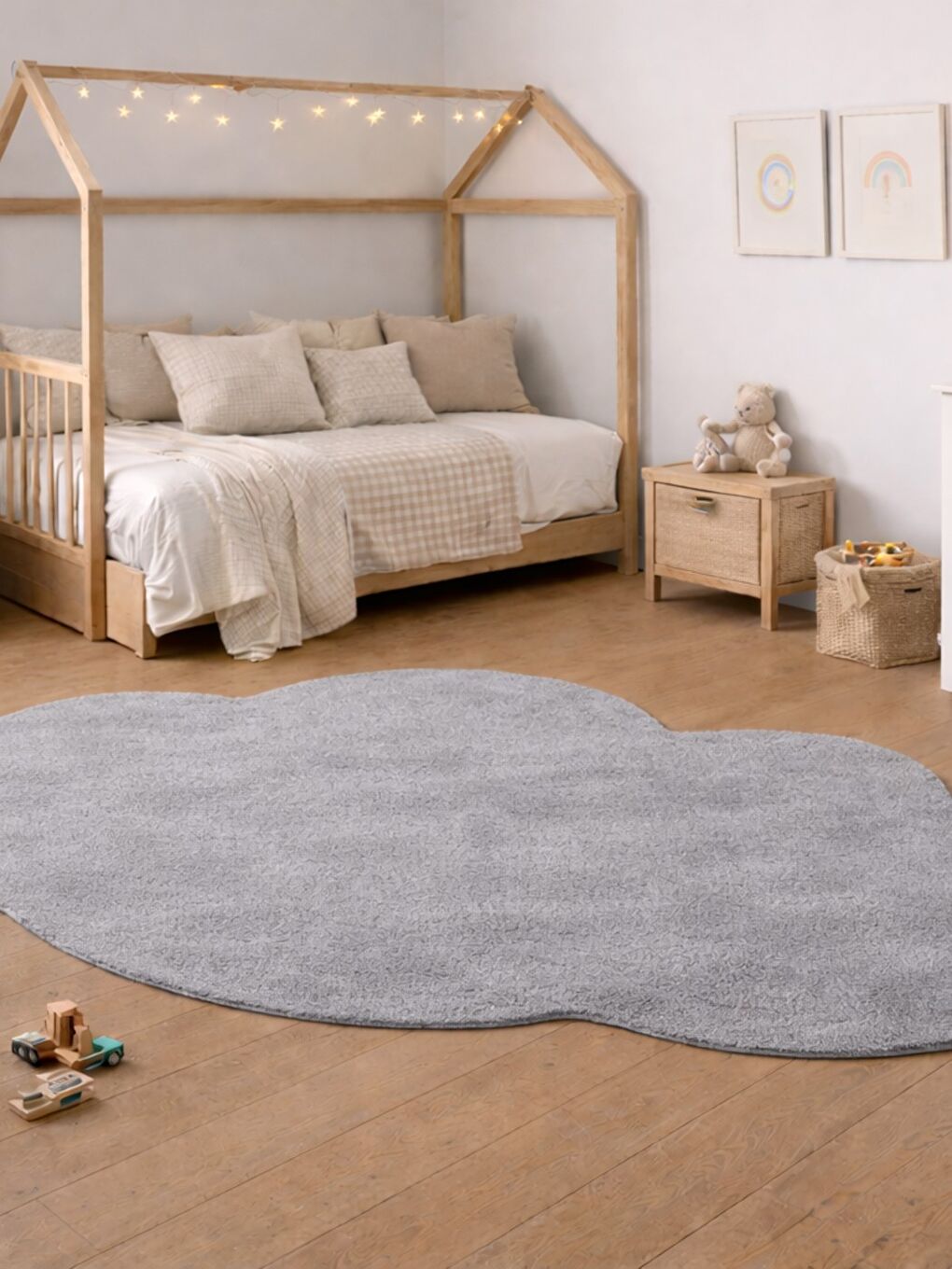 Halı 80X150 Bulut Açık Gri ACIKGRI