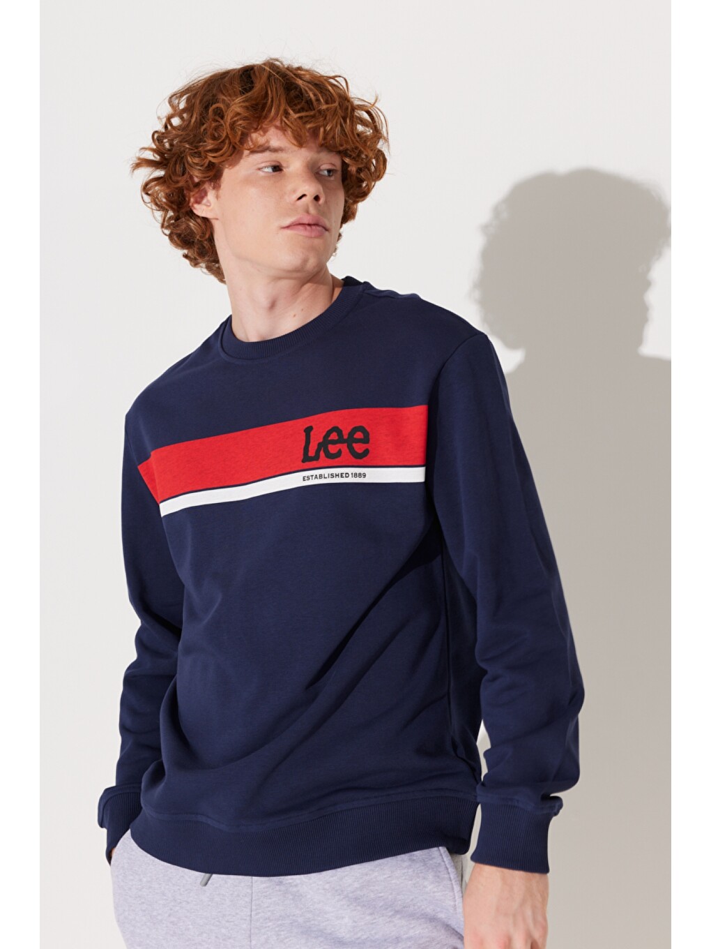 Regular Fit Normal Kesim Bisiklet Yaka Lacivert Sweatshirt-2