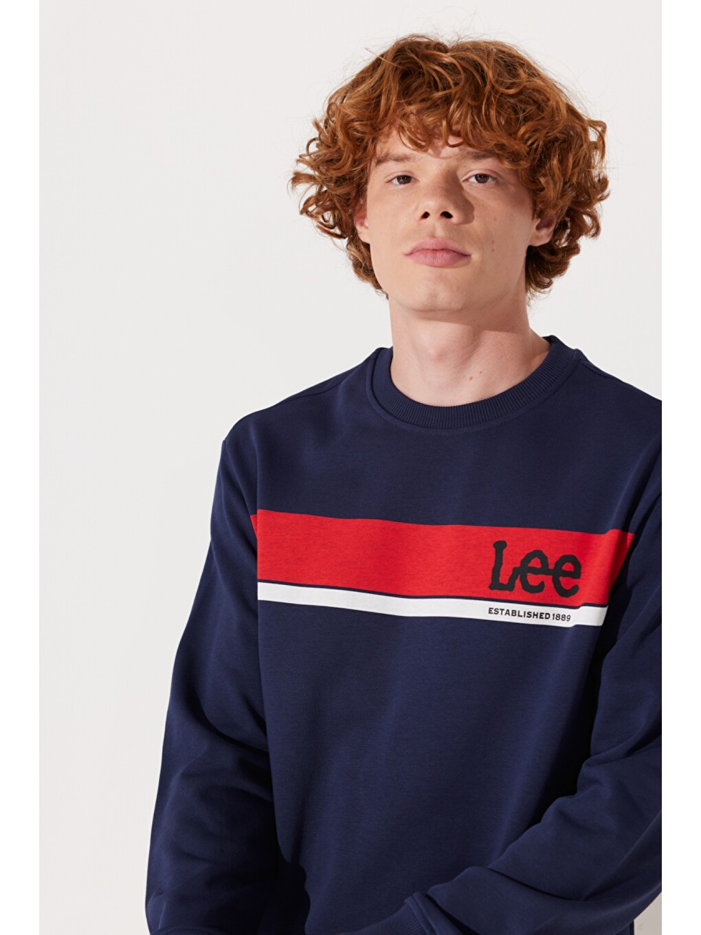 Regular Fit Normal Kesim Bisiklet Yaka Lacivert Sweatshirt-4