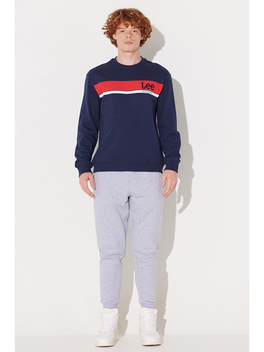 Regular Fit Normal Kesim Bisiklet Yaka Lacivert Sweatshirt-6