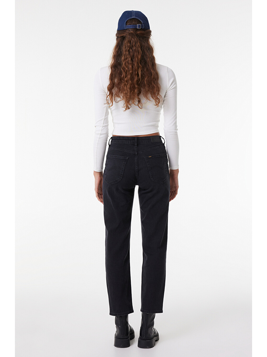 Bej Carol Regular Fit Normal Kesim Yüksek Bel Antrasit Jean Jean Pantolon-3
