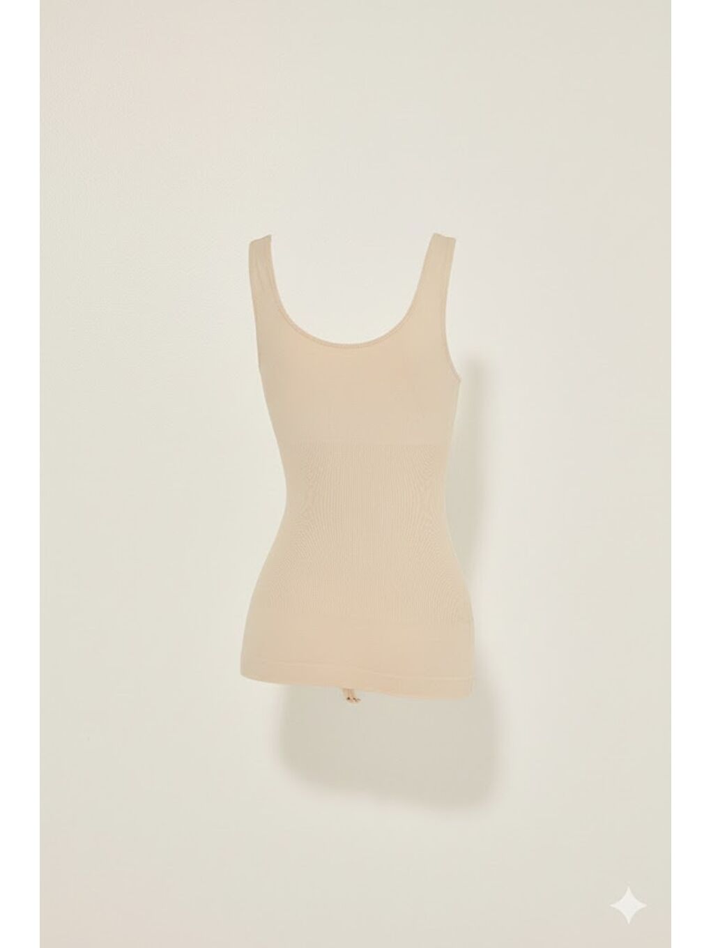 Bej C15010 Kalın Askılı Atlet Korse Ten-1