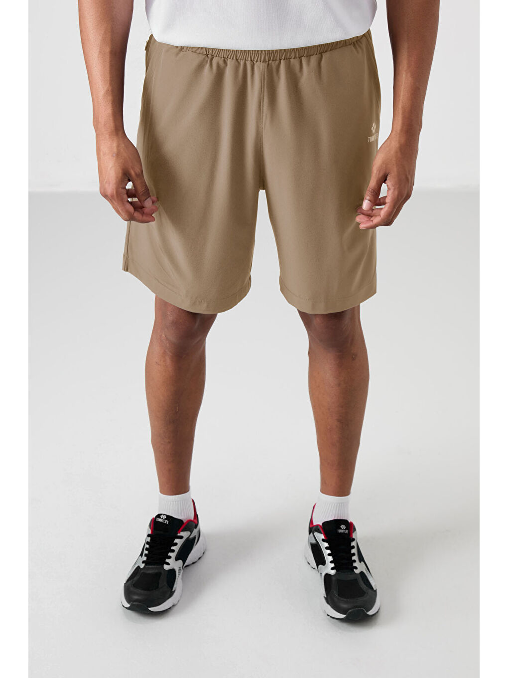 Bej Polyester Kalın Yumuşak Comfort Fit Erkek Şort - 81268