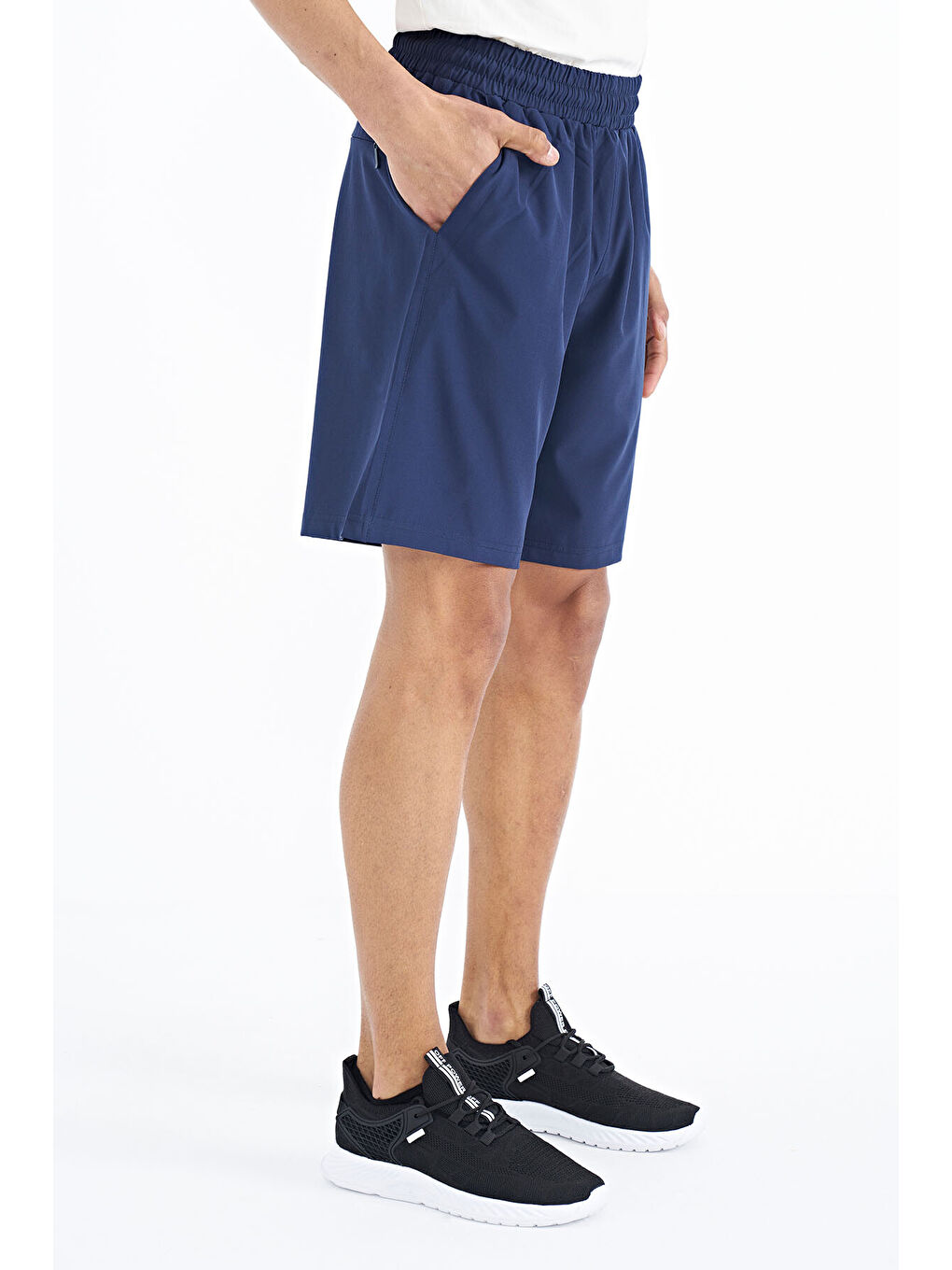 İndigo Yan Cep Detaylı Lastikli Erkek Şort - 81238-4