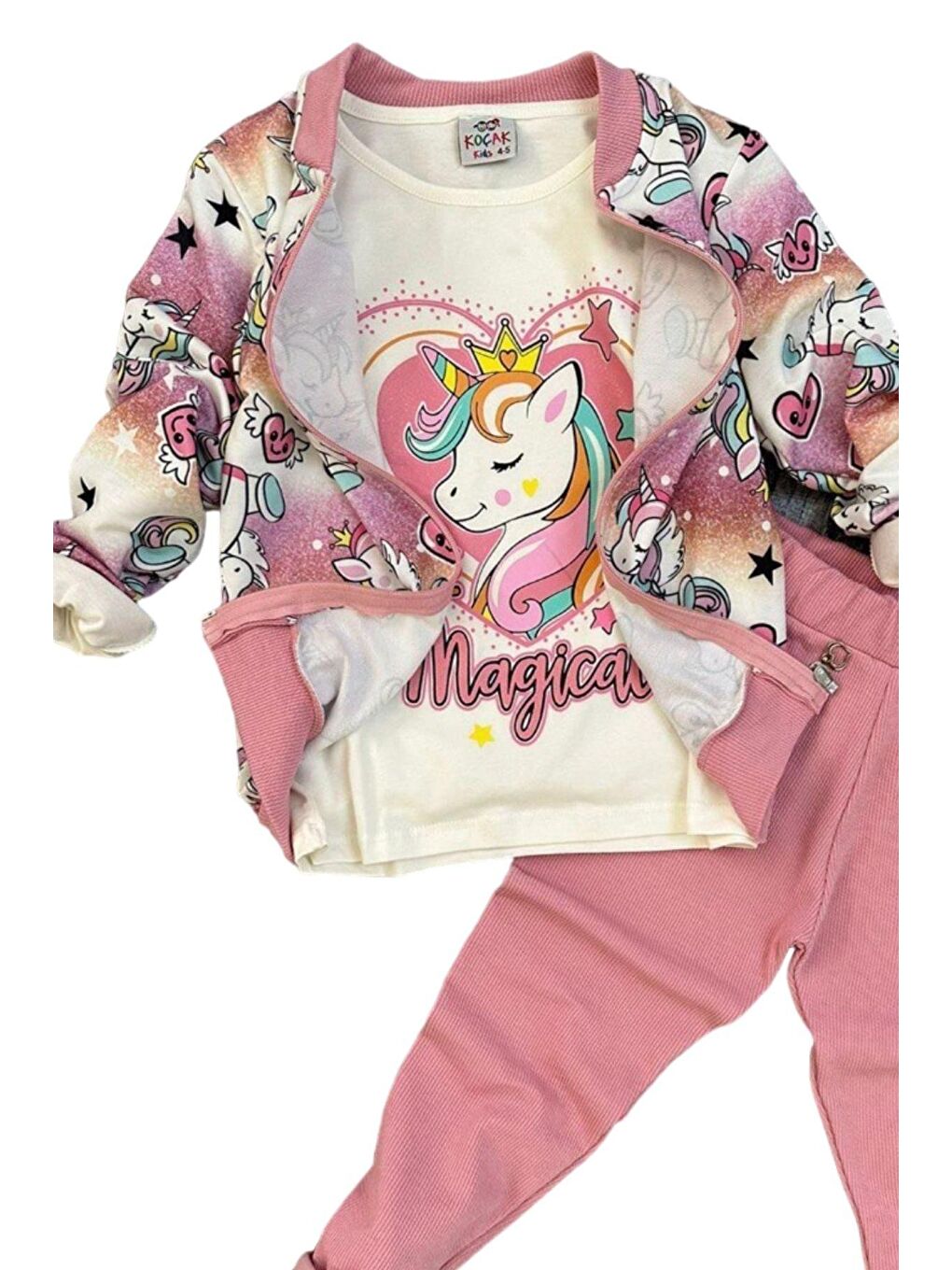 Kız Çocuk Magical Lıve Pembe Taytlı Takım-1