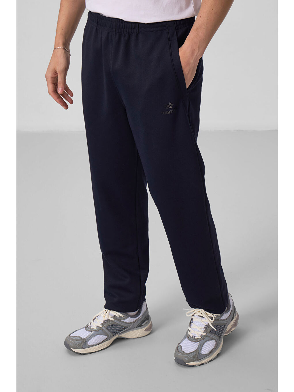 Lacivert Yüzeyi Dokulu Rahat Form Erkek Eşofman Takım - 85273-4