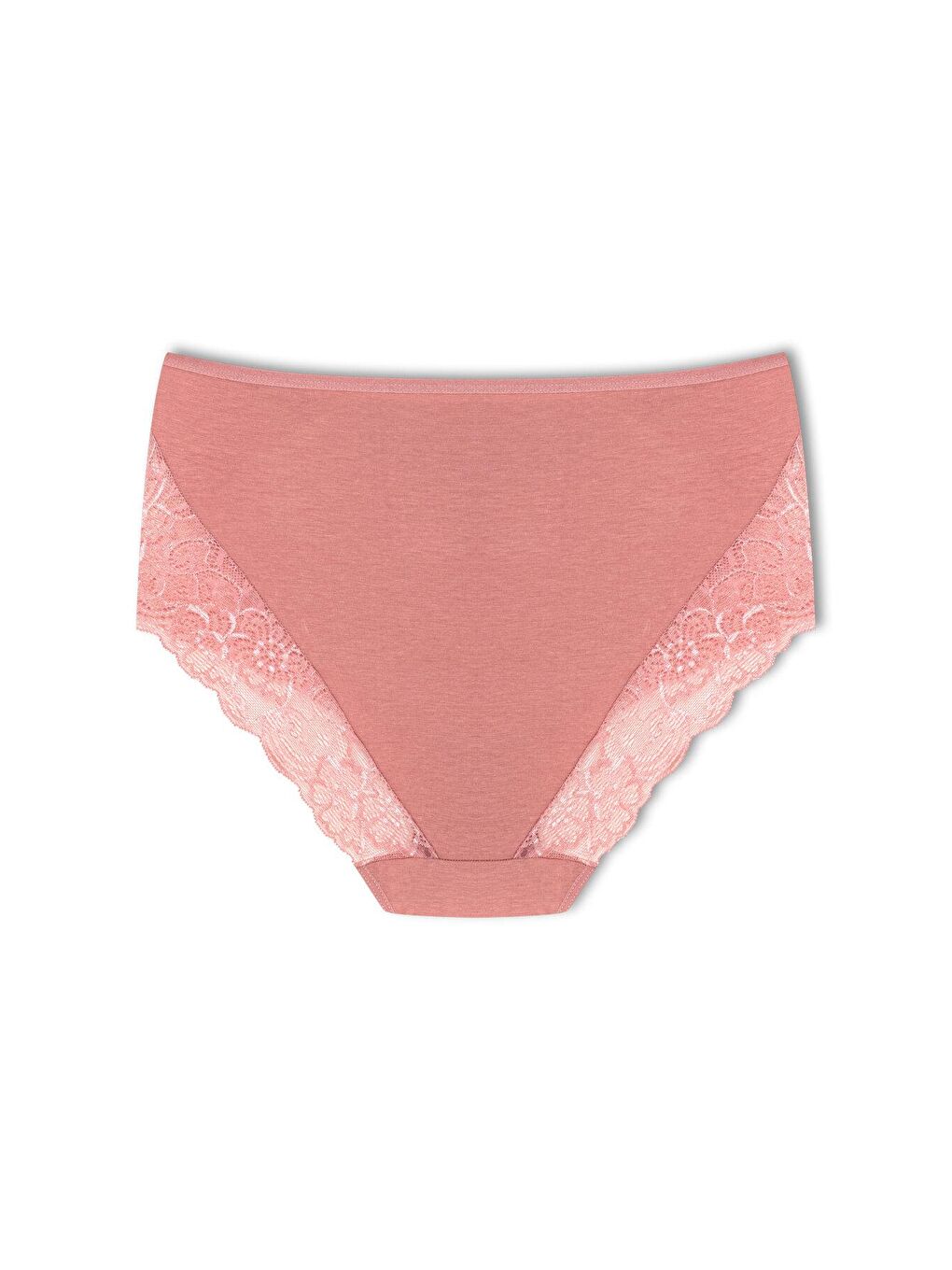 Bej Önü ve Paçası Dantel Detaylı Büyük Beden Kadın Külot-1