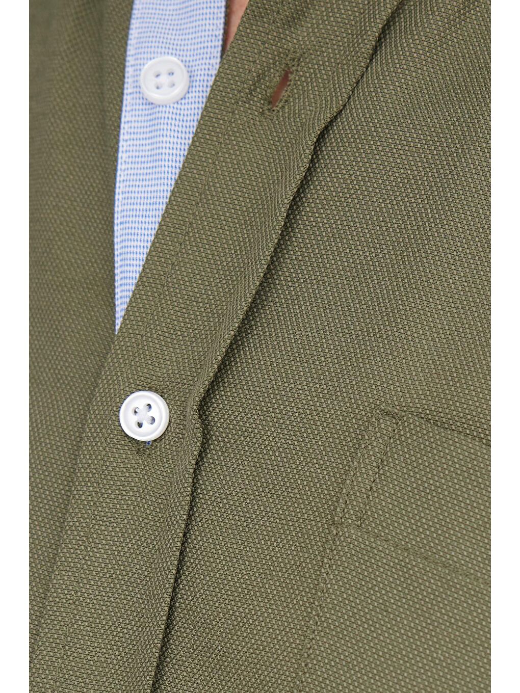 Erkek Regular Fit Klasik Kesim Düğmeli Yaka Pamuklu Kolay Ütü Oxford Düz Haki Gömlek-5