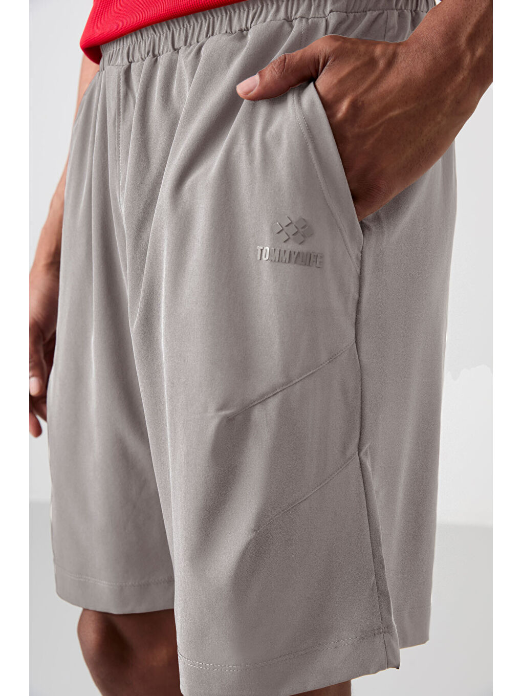 Bej Taş Polyester Kalın Yumuşak Comfort Fit Erkek Şort - 81268-3