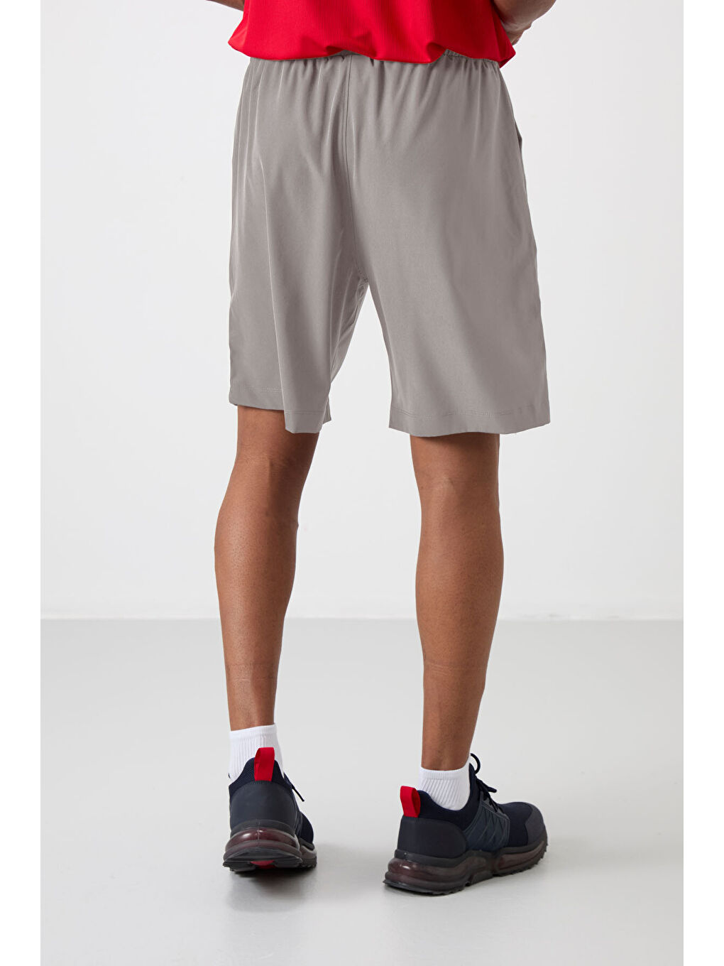 Bej Taş Polyester Kalın Yumuşak Comfort Fit Erkek Şort - 81268-4