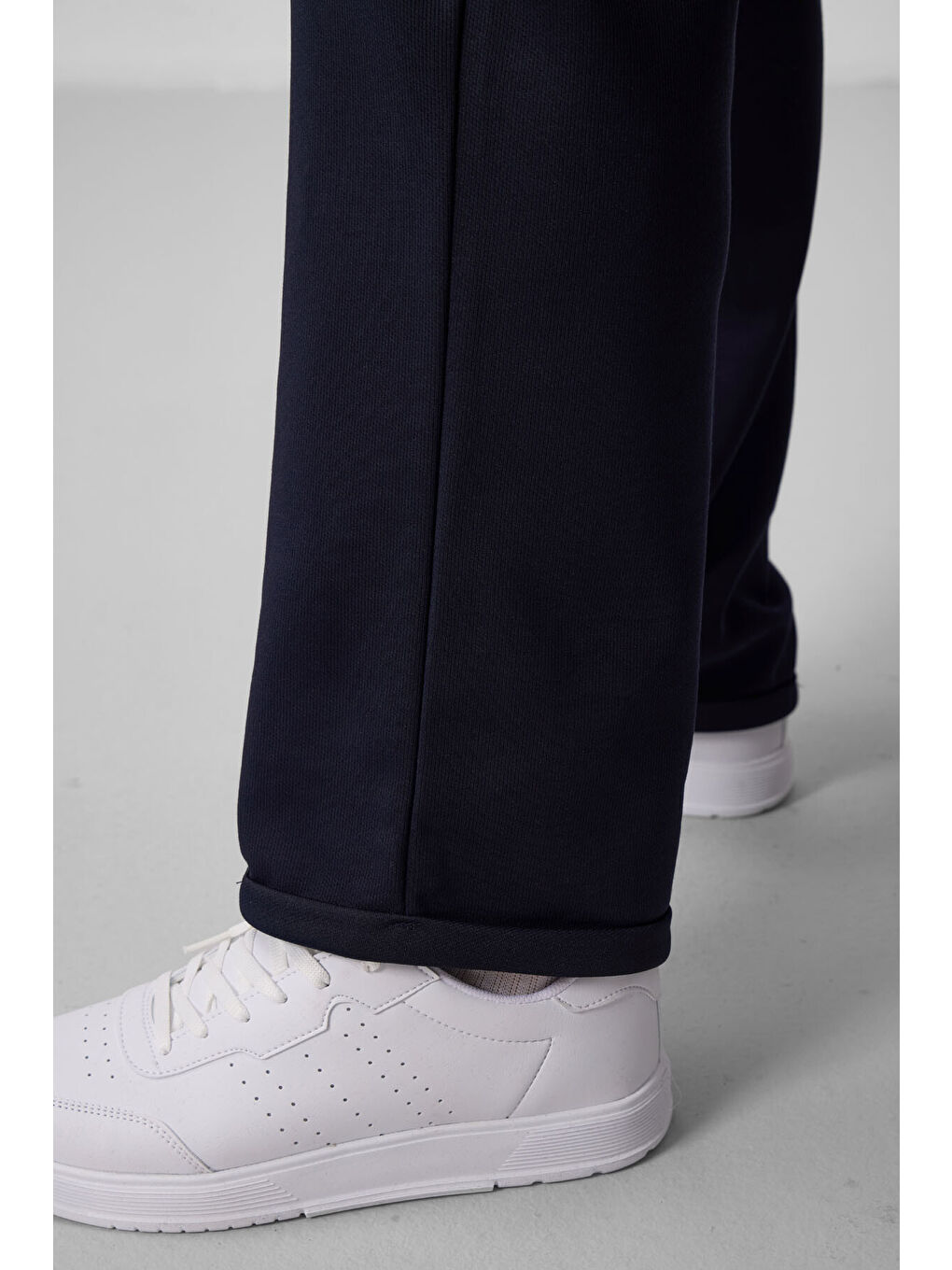 Lacivert Yüzeyi Dokulu Rahat Form Palazzo  Erkek Pantolon - 82164-2