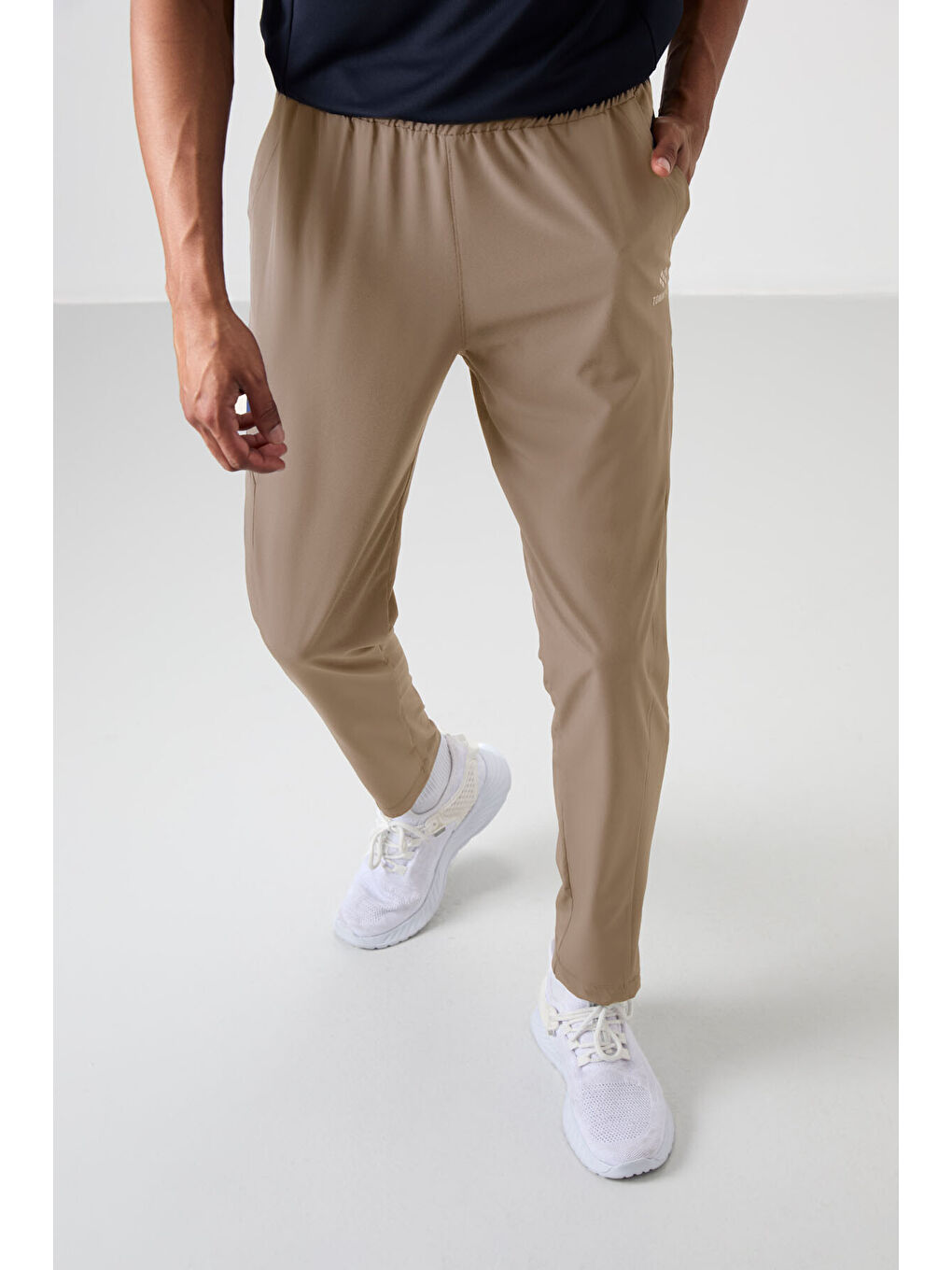 Bej Polyester İnce Yumuşak Comfort Fit Erkek Eşofman Alt - 82119-1