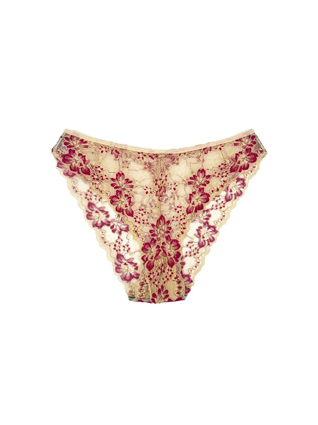 Karışık Çift Renk Dantel Yüksek Bel Kadın Külot 9'lu-1