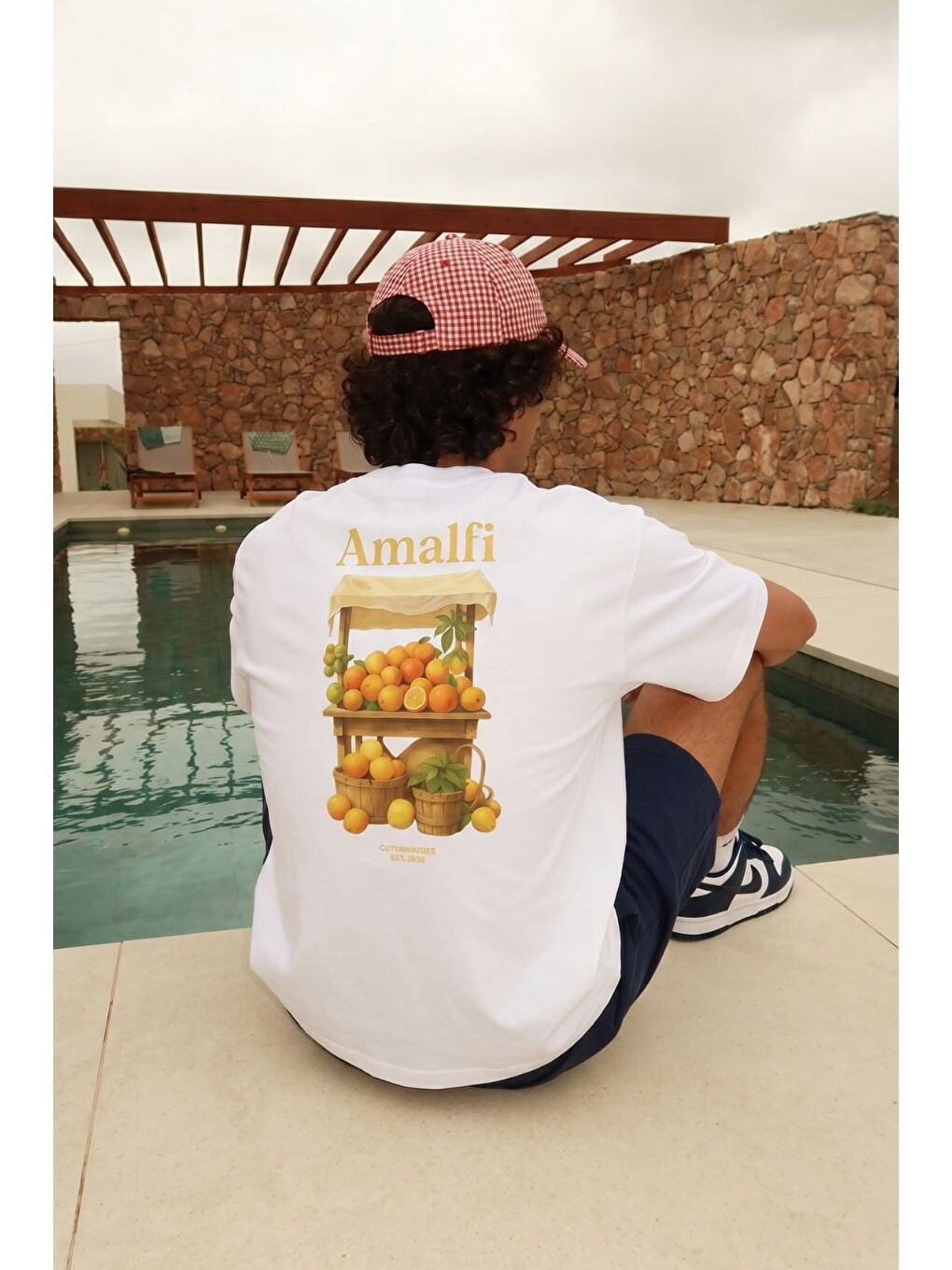 Amalfi Oversize Beyaz Tişört