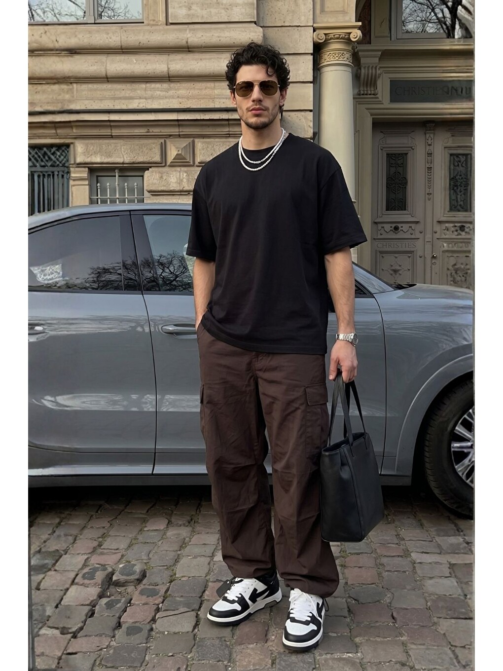 Erkek Blank Oversize Siyah T-shirt