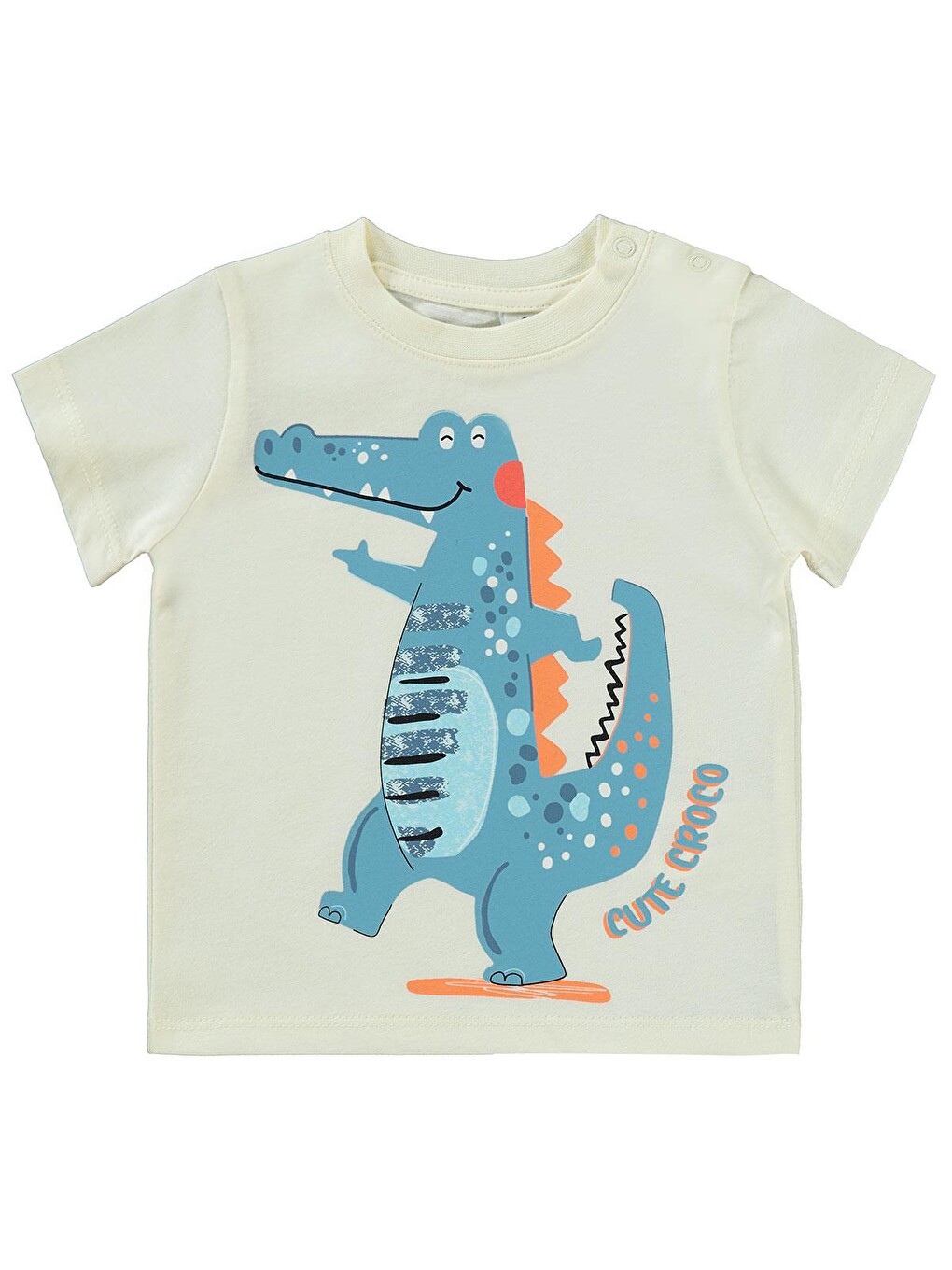 Ekru Baby Cute Croco Baskılı 6-18 Ay Takım - Bej-1