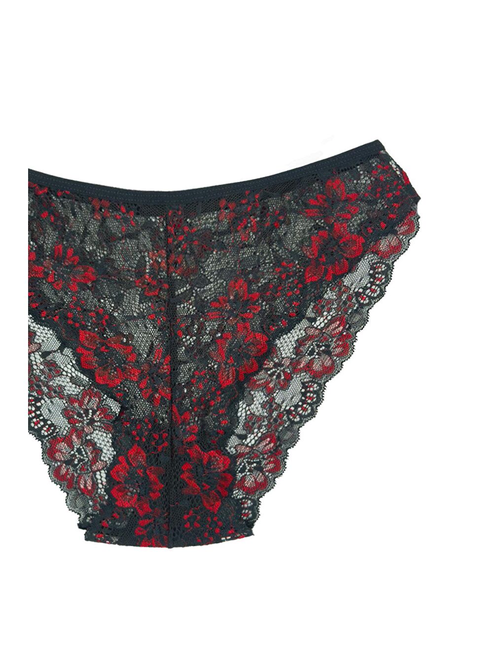 Karışık Çift Renk Dantel Yüksek Bel Kadın Külot 7’li-4