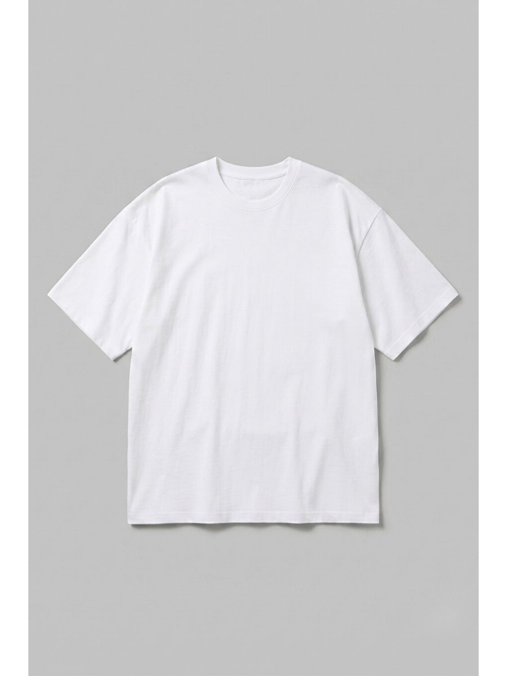 Erkek Blank Oversize Beyaz T-shirt-1