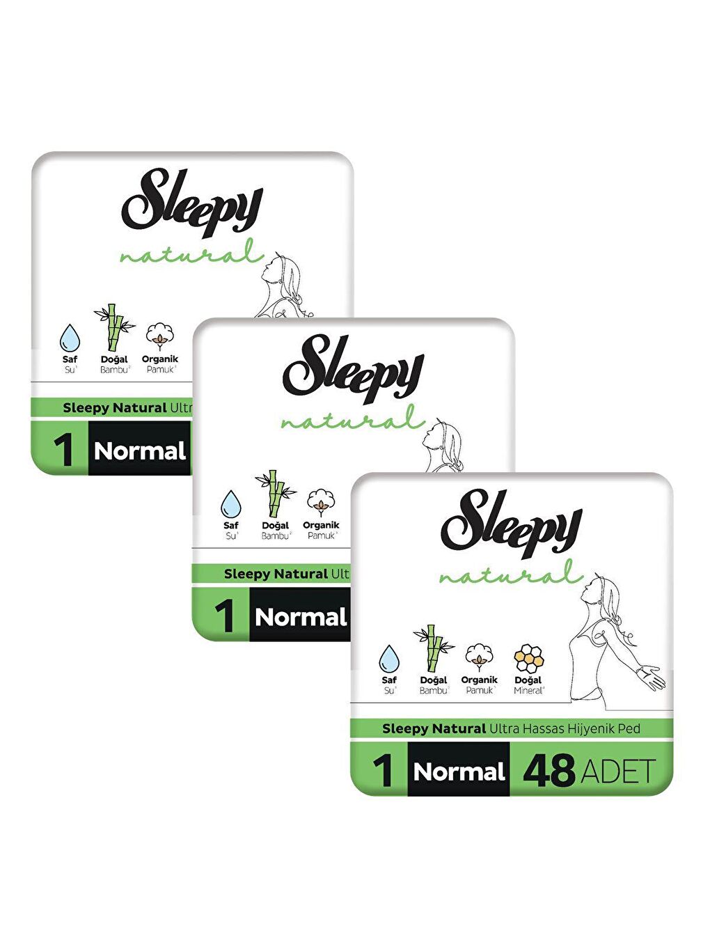 Natural Ultra Hassas Hijyenik Ped Mega Fırsat Paketi Normal 144 Adet-1