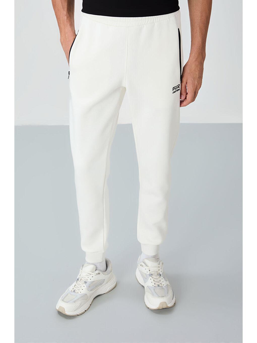 Cesar Ekru Cepli Şardonlu Erkek Eşofman Alt - 84929-2