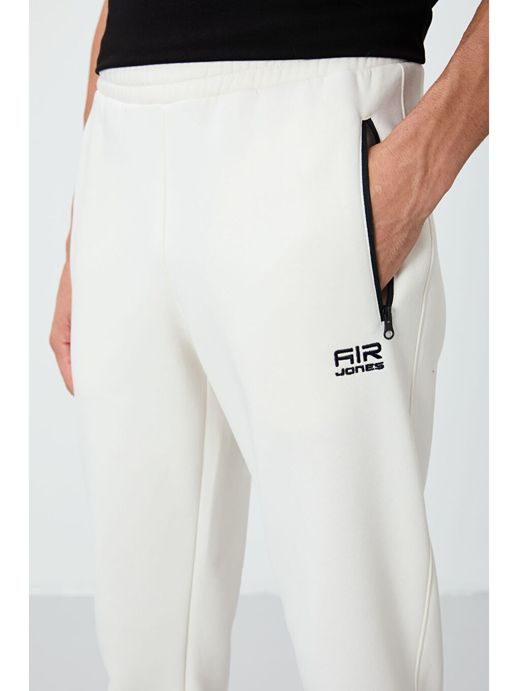 Cesar Ekru Cepli Şardonlu Erkek Eşofman Alt - 84929-3