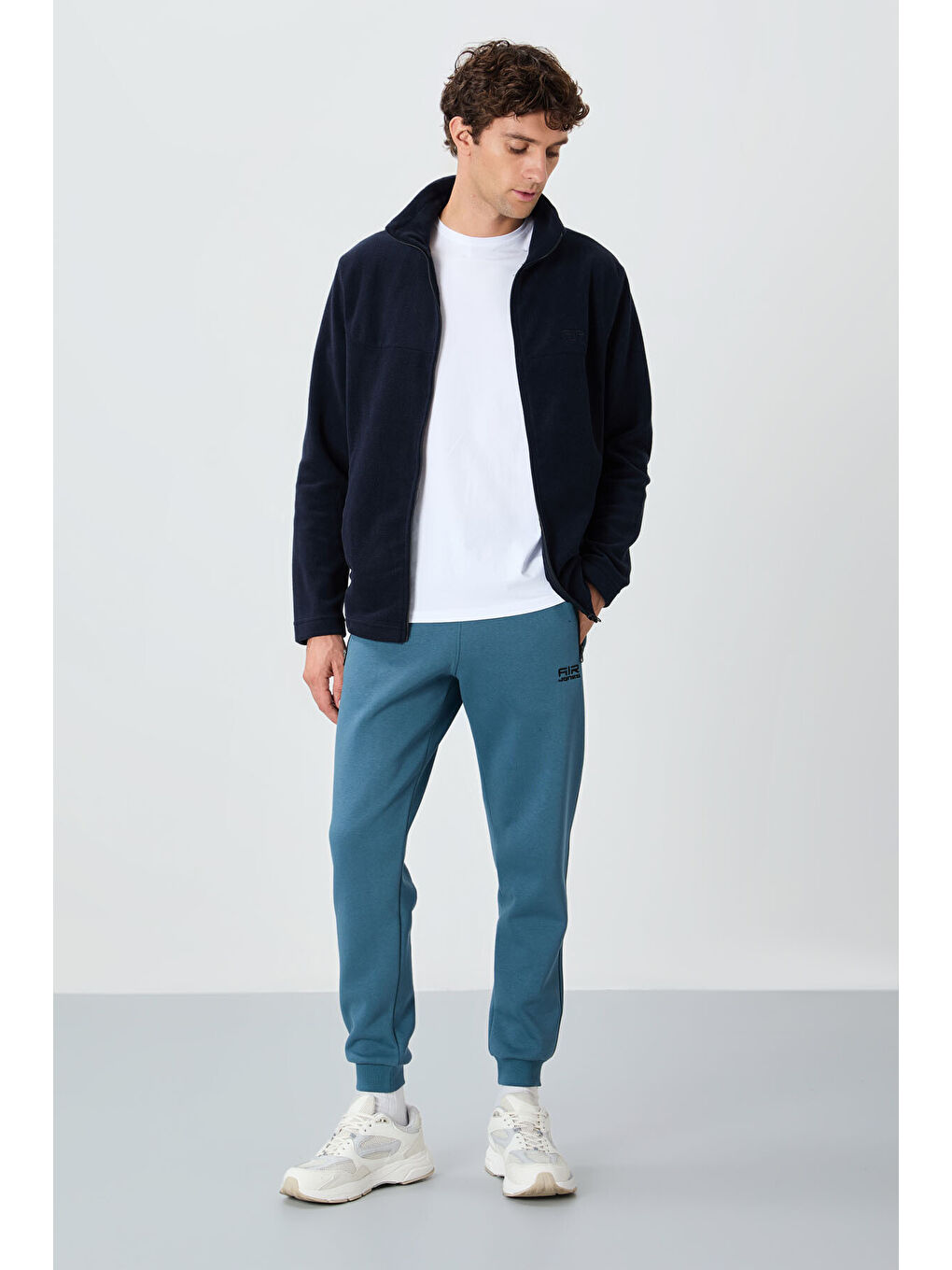 Cesar Orman Yeşil Cepli Şardonlu Erkek Eşofman Alt - 84929-2