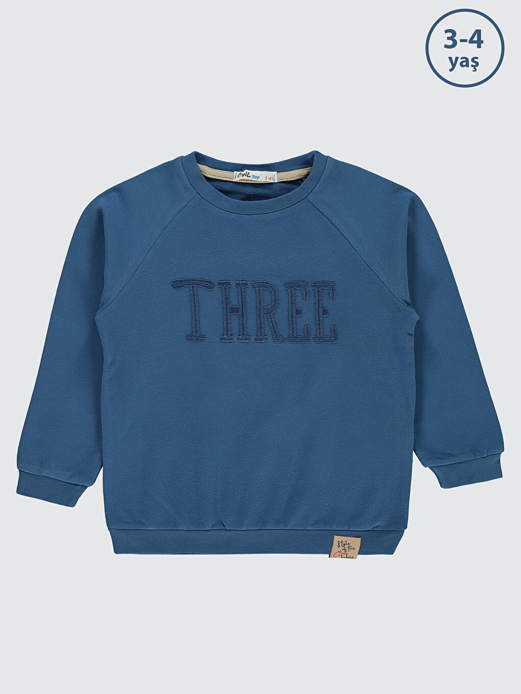 İndigo Boys Two Nakışlı 2-5 Yaş Sweatshirt - Mavi-1