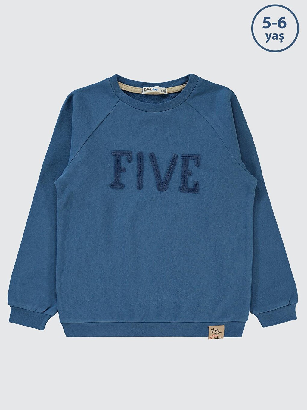 İndigo Boys Two Nakışlı 2-5 Yaş Sweatshirt - Mavi-2