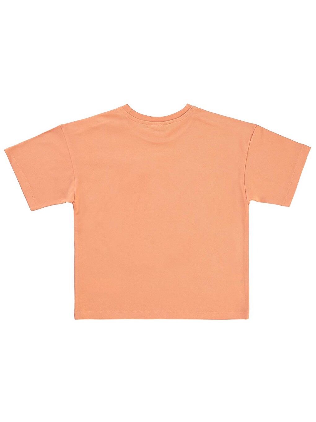 Pembe Düz 3-9 Yaş Tişört - Turuncu-1
