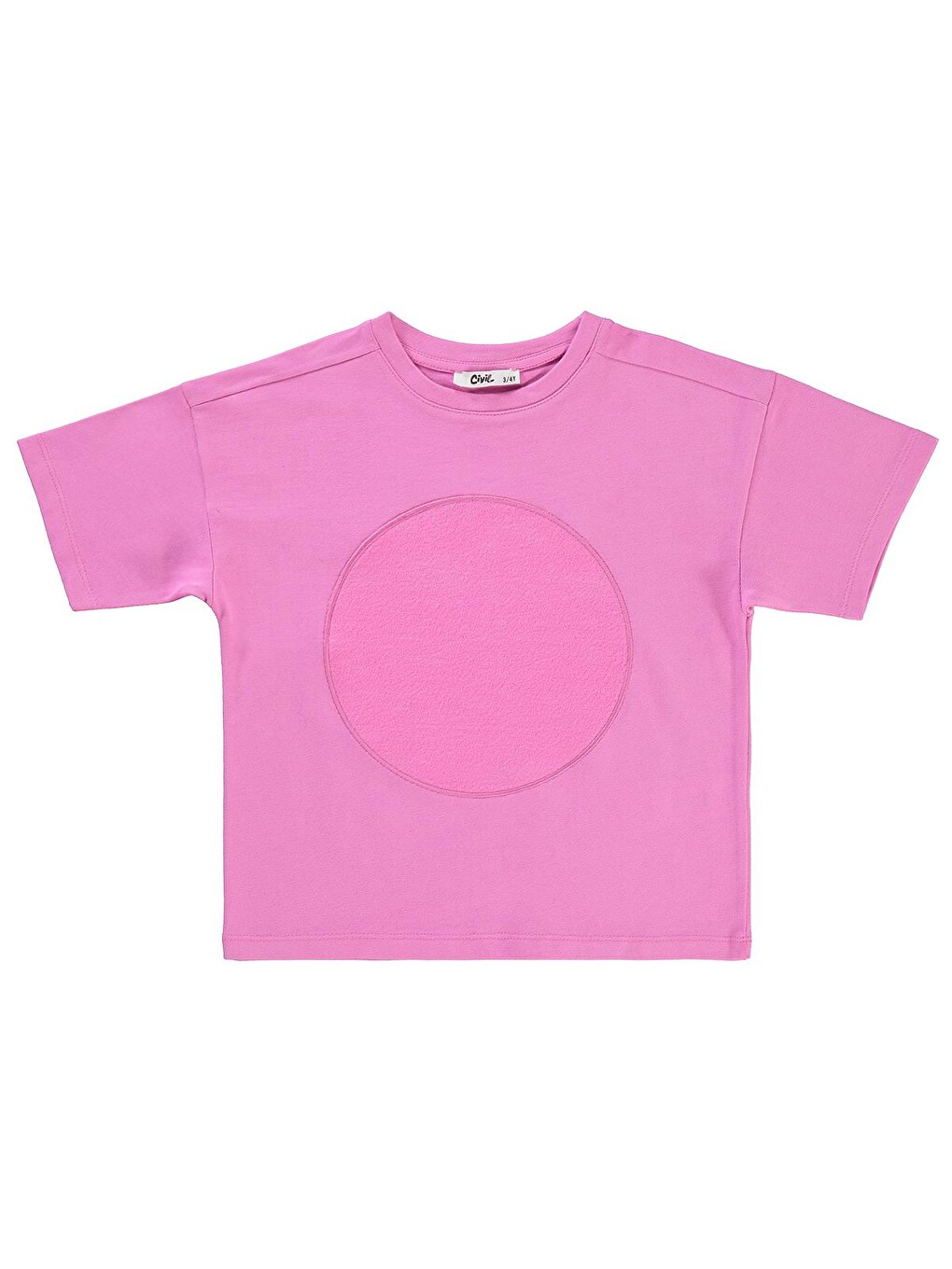 Düz 3-9 Yaş Tişört - Pembe