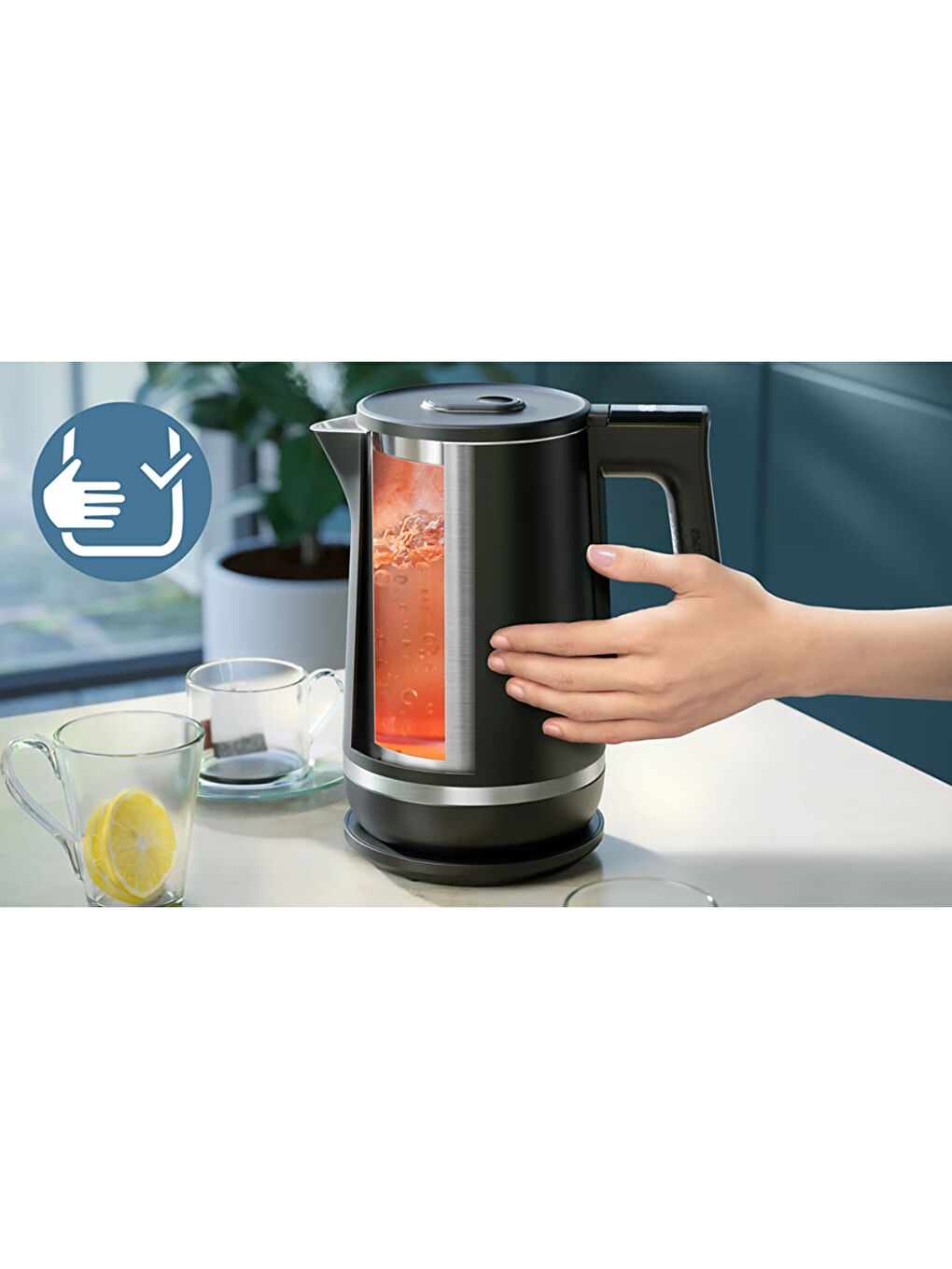 7000 Serisi Hd9396/90 2200 W Çift Yalıtımlı Çelik Kettle-2