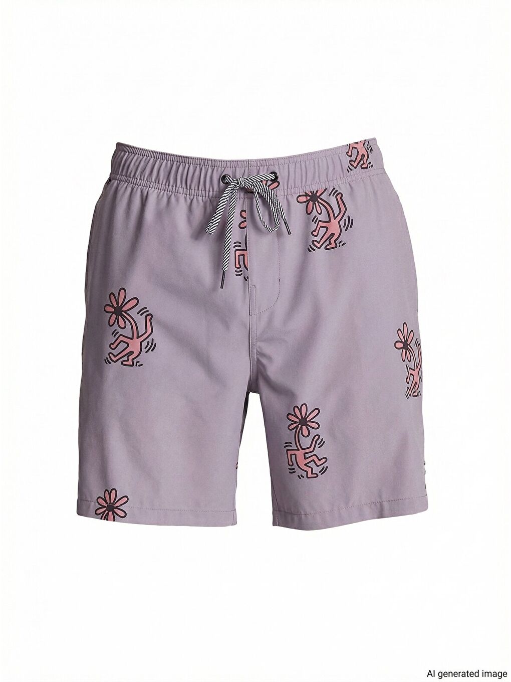 Flower Dance Layback Erkek Gri Volley Short