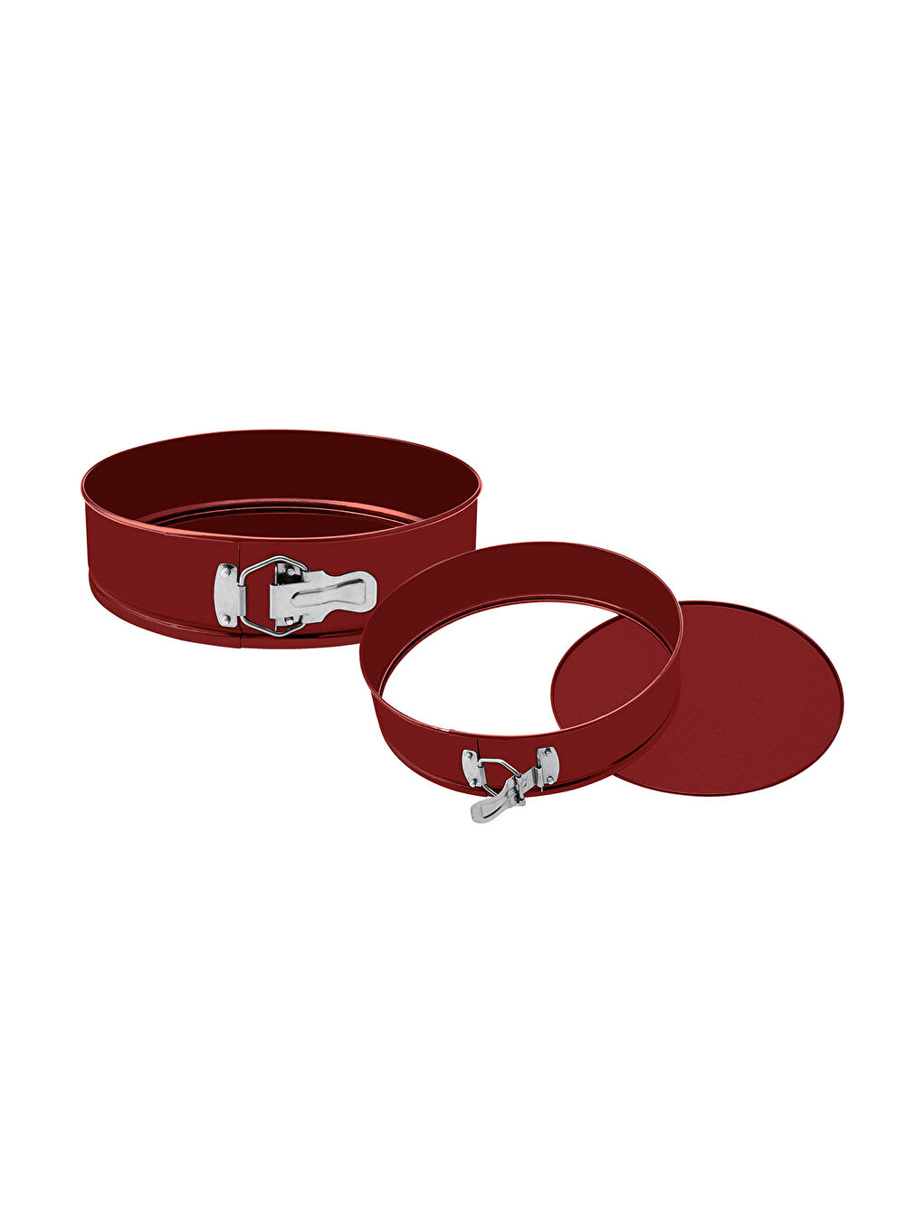 Circle 2'li Kek Kalıbı Seti Bordo 24 - 28 cm kelepçeli-2